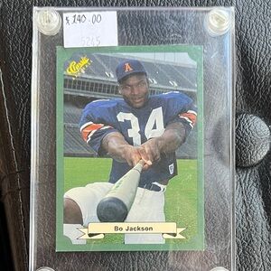 Classic Brand Bo Jackson Sports Card with Blue and White